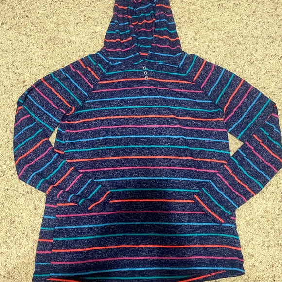 SO Tops - So Brand Striped Hoodie